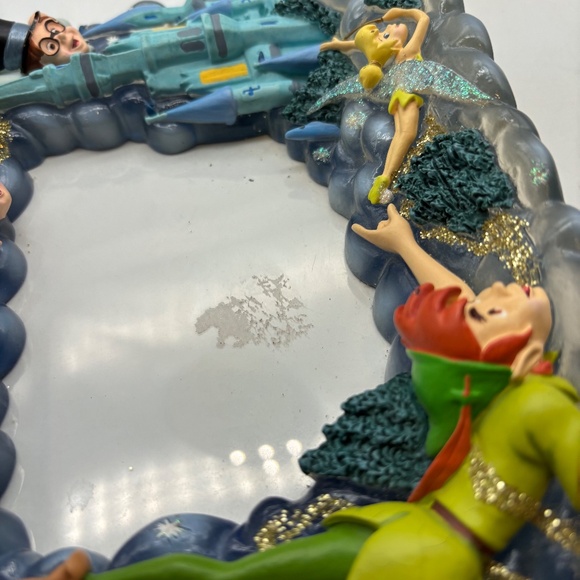 Disney Parks Faries Tinkerbell Peter Pan Castle 3D Ceramic Photo Frame - Picture 14 of 16